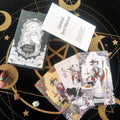 🔮 Secret Mirror Tarot – Feminine Art Tarot Deck with Rich Symbolism & Monochrome Design, English Guidebook, 12x7cm