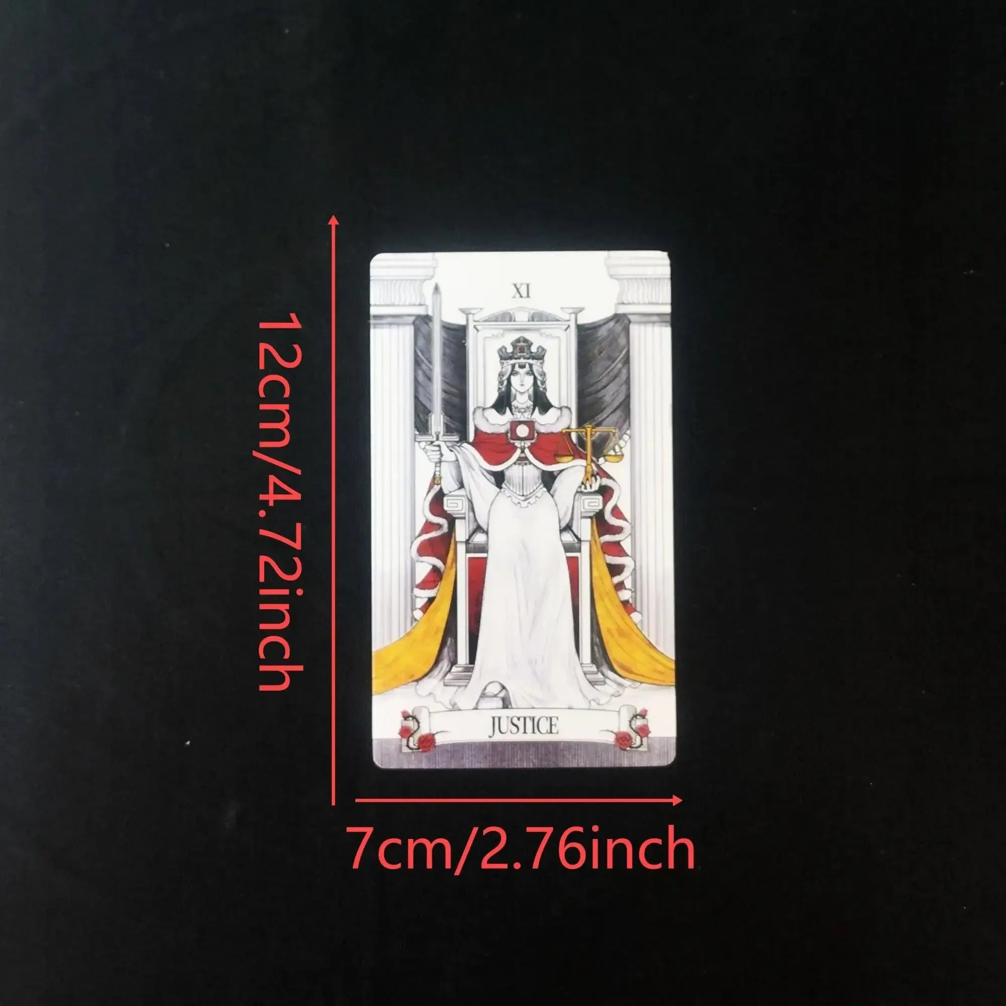 🔮 Secret Mirror Tarot – Feminine Art Tarot Deck with Rich Symbolism & Monochrome Design, English Guidebook, 12x7cm
