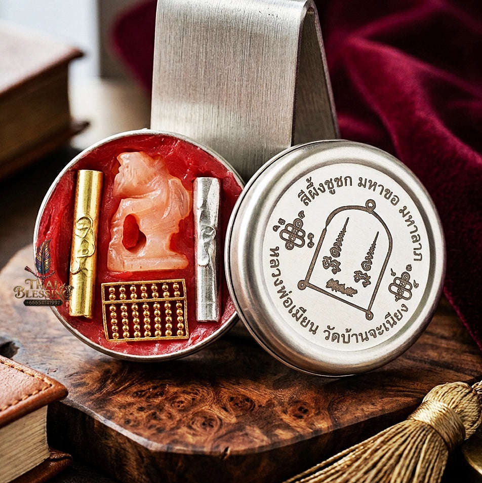 ✨ See Phueng Chuchok Kho Ngoen Kho Thong (Master-Grade Wealth-Begging & Debt-Relief Sacred Wax - Supreme Metta, Seduction, & Negotiation Edition