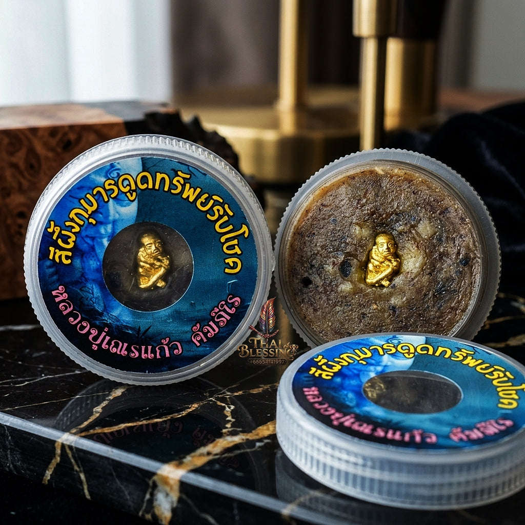 ✨ See Phueng Kuman Dud Sap Rap Chok (Millionaire Fortune-Sucking Kuman Lip Wax & Occult Oil Edition, 2566 / 2023) - Luang Pu Nen Kaeo / Wat Udom Phraison Thai Blessing Co By RURUECHA