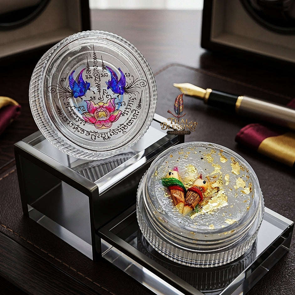 ✨ See Phueng Phaya Karawek Tong Mon (Celestial Bird of Paradise Sacred Wax - White-Lineage Metta, Speech Persuasion, & Trade Success Edition,