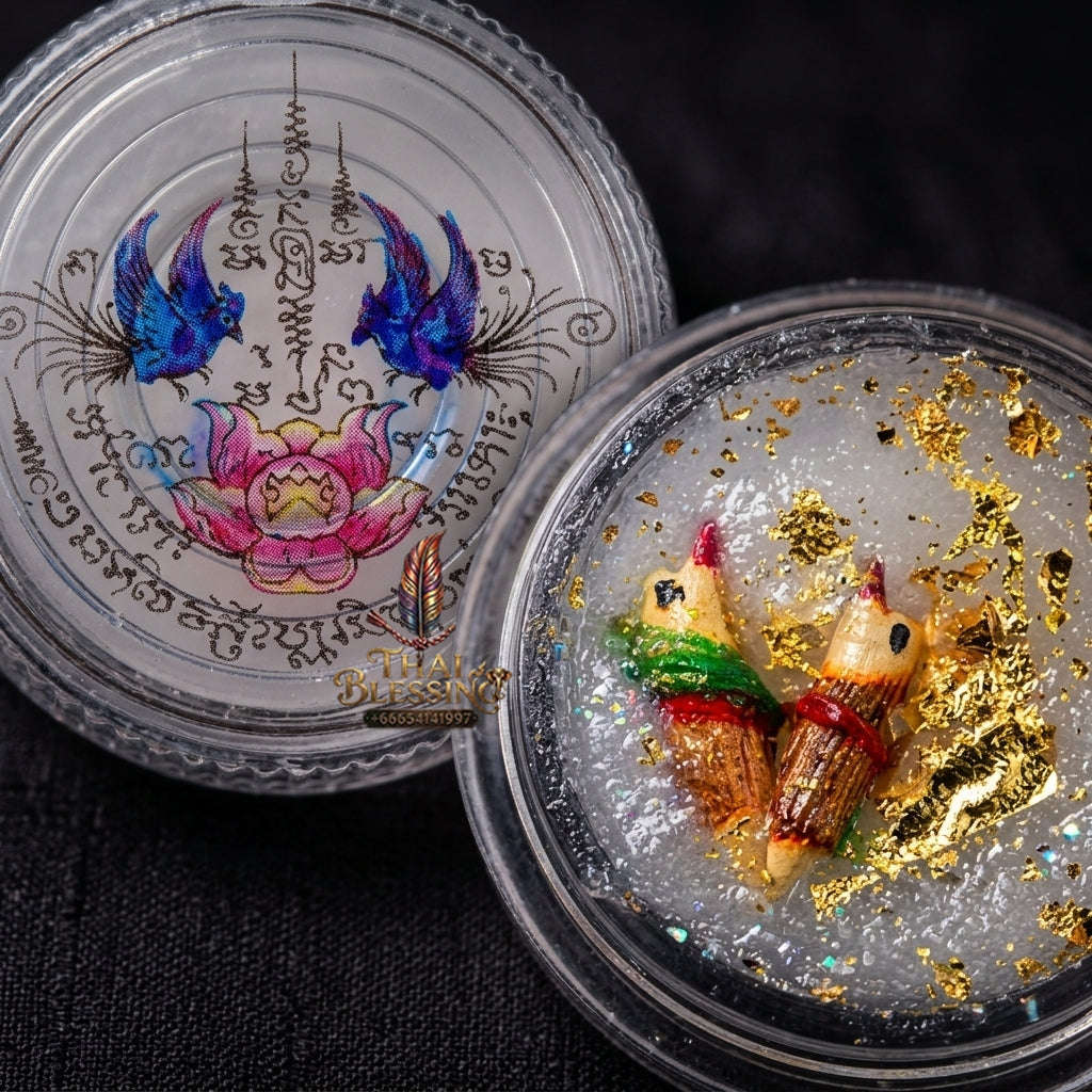 ✨ See Phueng Phaya Karawek Tong Mon (Celestial Bird of Paradise Sacred Wax - White-Lineage Metta, Speech Persuasion, & Trade Success Edition,