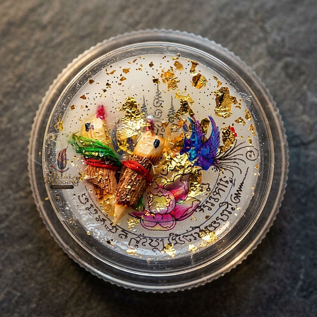 ✨ See Phueng Phaya Karawek Tong Mon (Celestial Bird of Paradise Sacred Wax - White-Lineage Metta, Speech Persuasion, & Trade Success Edition,