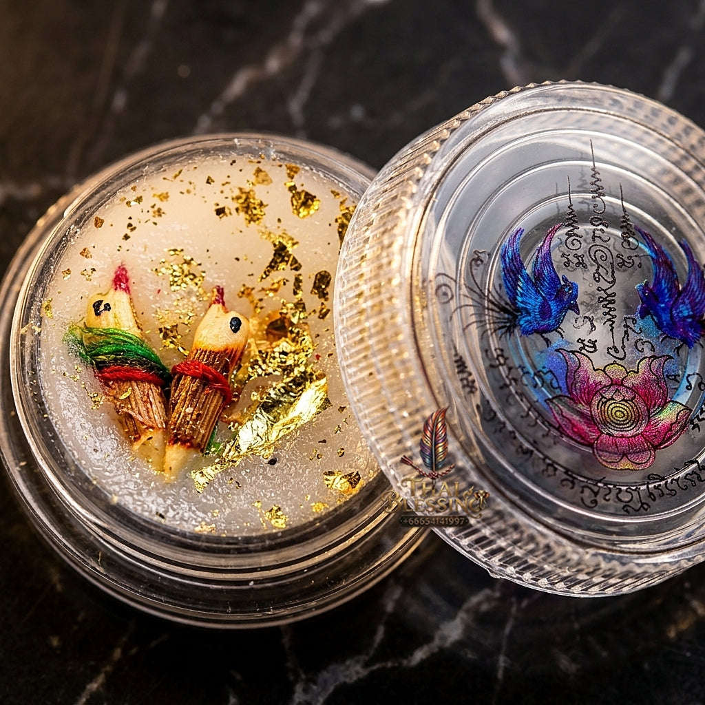 ✨ See Phueng Phaya Karawek Tong Mon (Celestial Bird of Paradise Sacred Wax - White-Lineage Metta, Speech Persuasion, & Trade Success Edition,