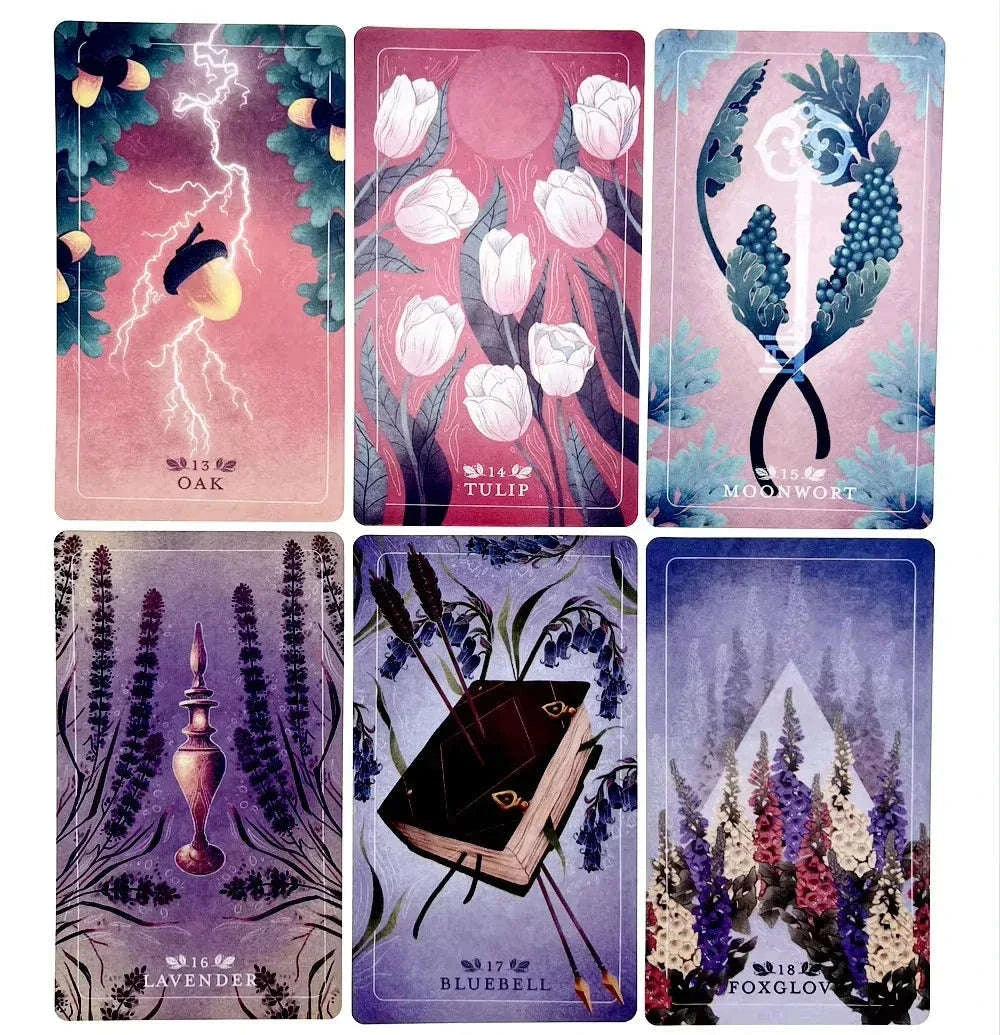 🌿 Seed & Sickle Oracle Deck – 55 Cards | Botanical Oracle Deck Featuring Seasonal Cycles | Dual Guidebooks | High-Quality Matte Finish | For Divination, Meditation, and Family Fun