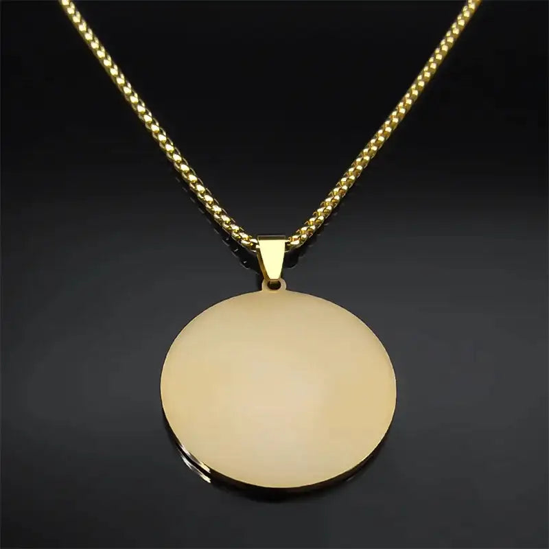 ✨ Seven Archangels Medal Angel Necklace – Stainless Steel | Seal of Solomon Protection Pendant | Unisex Spiritual Jewelry