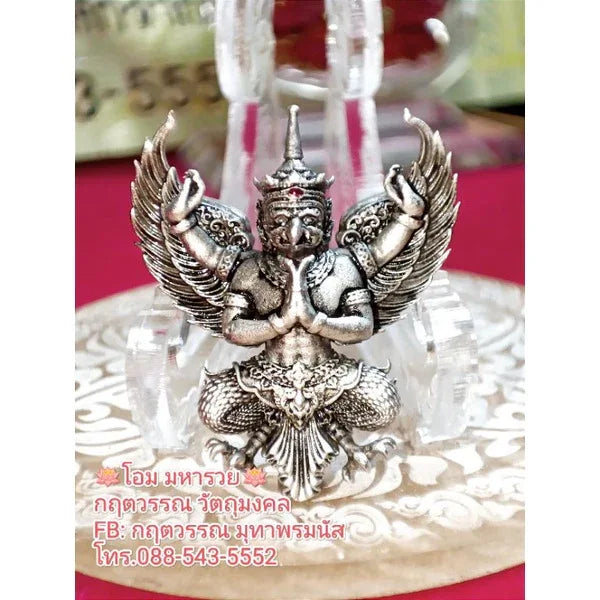 🦅 GARUDA: THE TRIUMPHANT BILLIONAIRE ✨ Unleash Imperial Power and Infinite Abundance: Align with the Sovereign Grace of the Great Southern King Satin silver plated fuse.