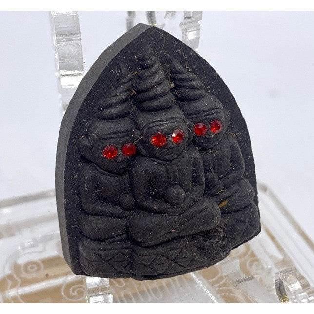 Por Ngang Mahasetthi Amulet - First Edition 2018 Wealth & Charm by Luang Por Wichai Black 1 Takrud