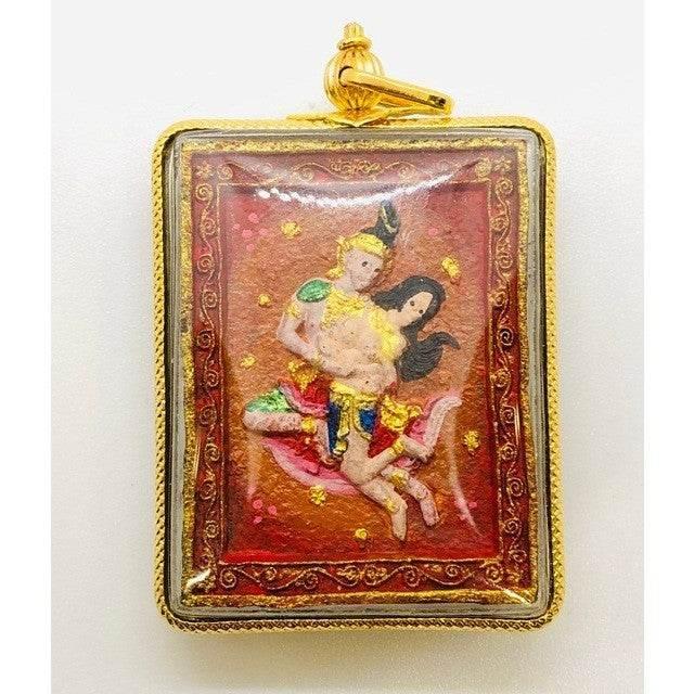 Phet Phaya Thon Amulet for Millionaire Fortune Blessed by Luang Ta Ruam Wat Khok Samran 2022 Red micron frame