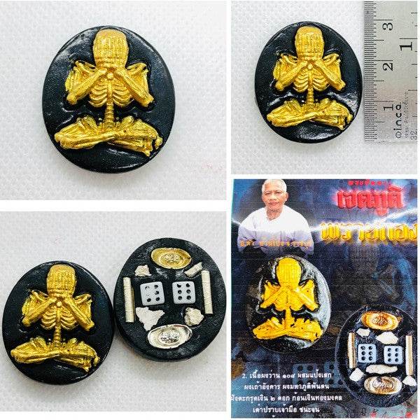 Jate Phuti Prai Thong Lucky Amulet – Ultimate Wealth &amp; Fortune Booster by Master Dam, Ratchaburi - Thai Blessing Co