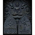 Legendary Triple Buddha Amulet - Khun Phul by Luang Por Ruay for Supreme Protection, Wealth, and Healing Antique blackened