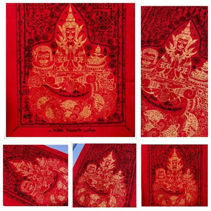Phra Sangkh Tod Ruup Yantra Cloth - Chindamani Empowerment for Wealth, Luck, and Life Success