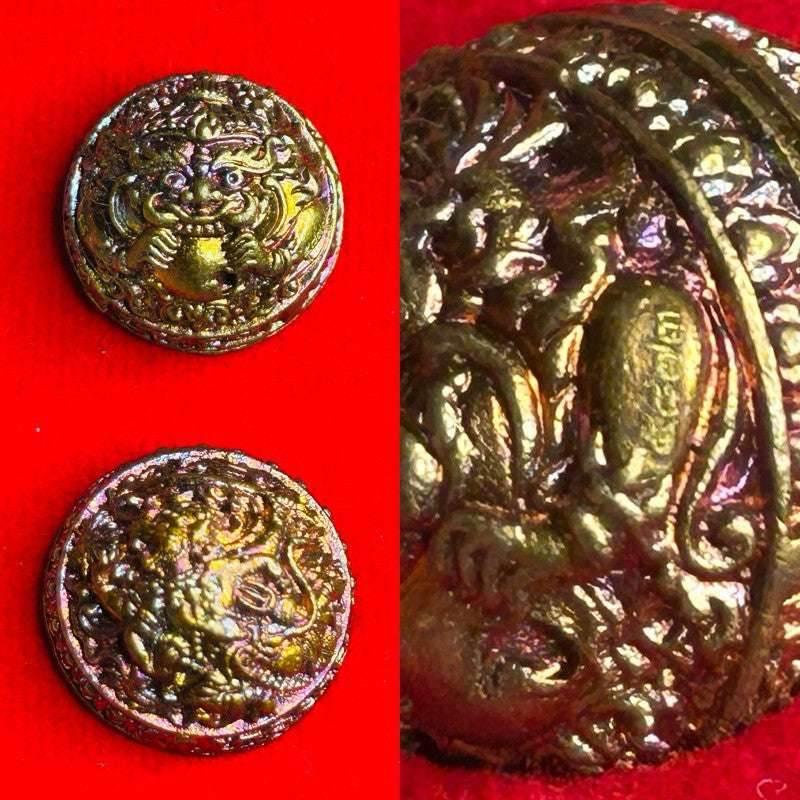 Mercury Grao Khao-Ao Amulet for Supreme Protection and Fortune Enhancement - First Edition Rainbow Fire Gold