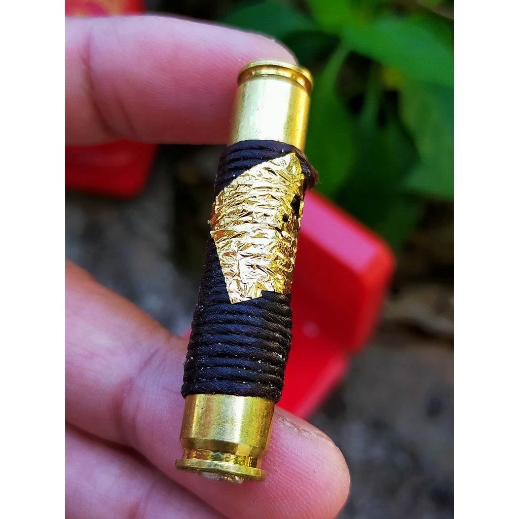 Takrut Look-Puen Maha-Ut Chana-Jon: Sacred Bullet Amulet for Victory &amp; Wealth By Luang Phor Pat, Wat Huay Duan — Limited Edition, Ultra Rare, Certified Authentic - Thai Blessing Co