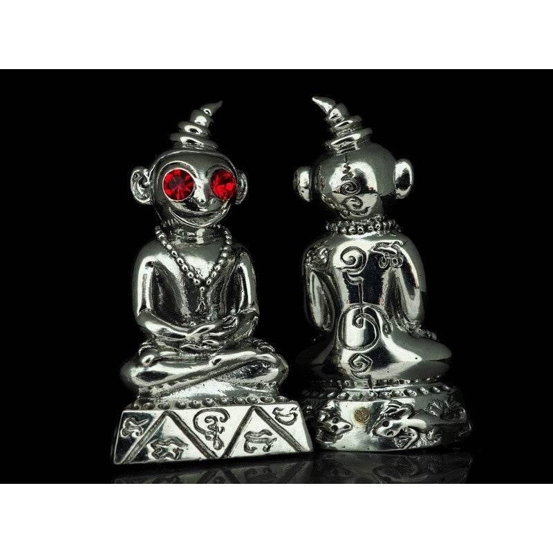 Phaya Ngang Amulet - Authentic Thai Love, Luck & Protection Charm by Master Kruba Dech White gold