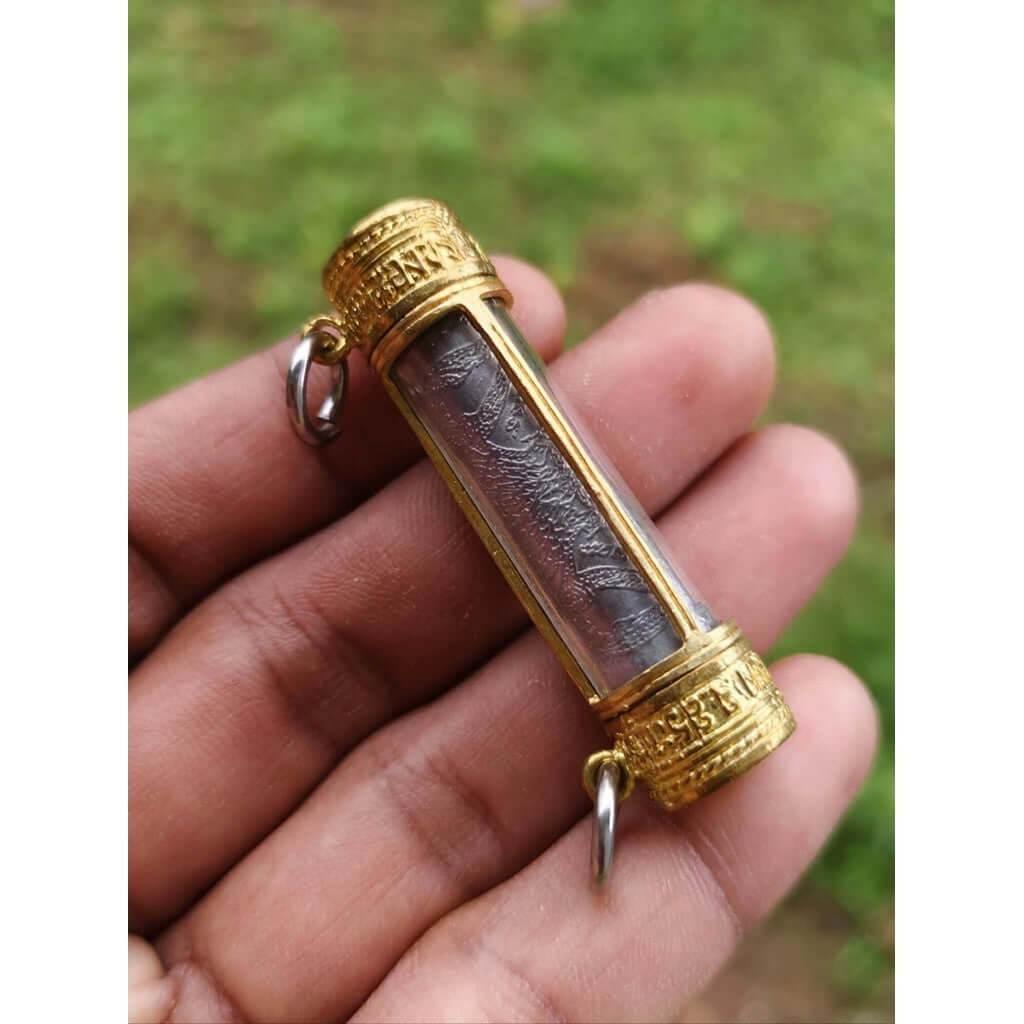 Narai Flip the World Amulet - Sacred Lead Talisman for Protection and Balance Transformation