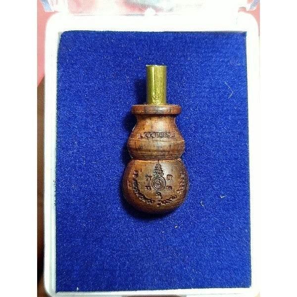 Nam Tao Wealth Amulet 88 - Sacred Three Saints Wooden Carving for Abundance and Compassion
