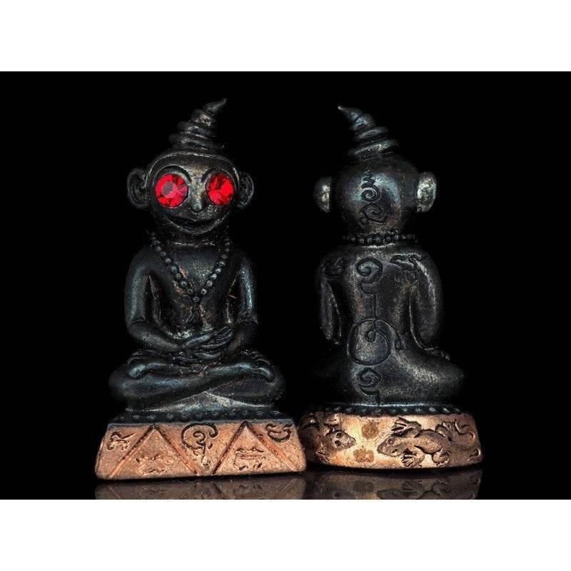 Phaya Ngang Amulet - Authentic Thai Love, Luck & Protection Charm by Master Kruba Dech Blackened copper base