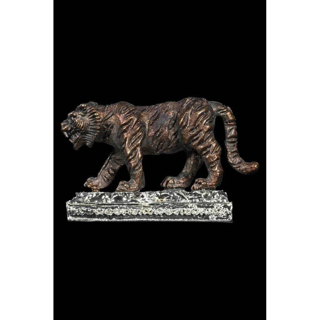 Mystic Tiger-Ox Amulet for Supreme Power and Prosperity from Wat Naitao Antique Copper Tiger