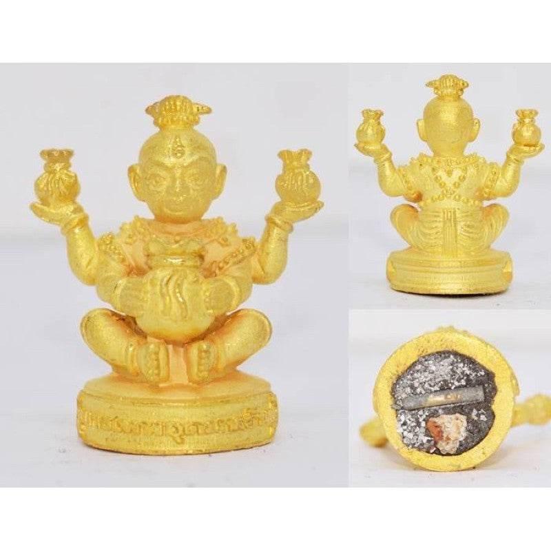 Kuman Thong LP Nenkaw 9 Forms - Wealth, Love & Popularity Magnet from Wat Ban Kaset Gold plated wealth