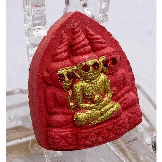 Por Ngang Mahasetthi Amulet - First Edition 2018 Wealth & Charm by Luang Por Wichai Pink 5 Takrud