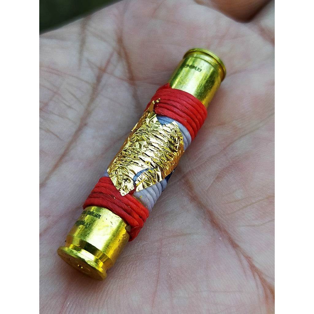 Takrut Look-Puen Maha-Ut Chana-Jon: Sacred Bullet Amulet for Victory &amp; Wealth By Luang Phor Pat, Wat Huay Duan — Limited Edition, Ultra Rare, Certified Authentic - Thai Blessing Co