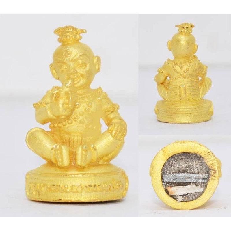 Kuman Thong LP Nenkaw 9 Forms - Wealth, Love & Popularity Magnet from Wat Ban Kaset Gold plated diamond light