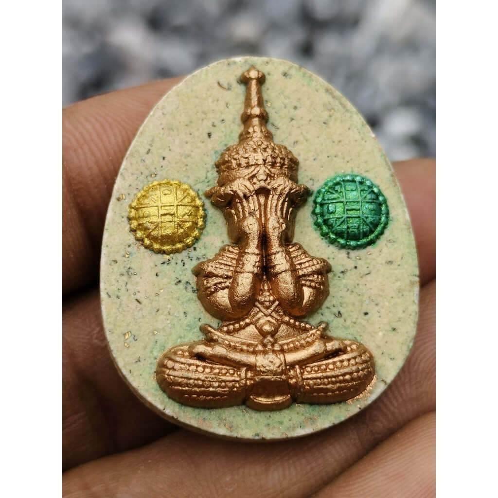 Powerful Manora Crown Buddha Amulet from Krabi for Ultimate Protection, Wealth & Love by Master Chai Rat Default Title