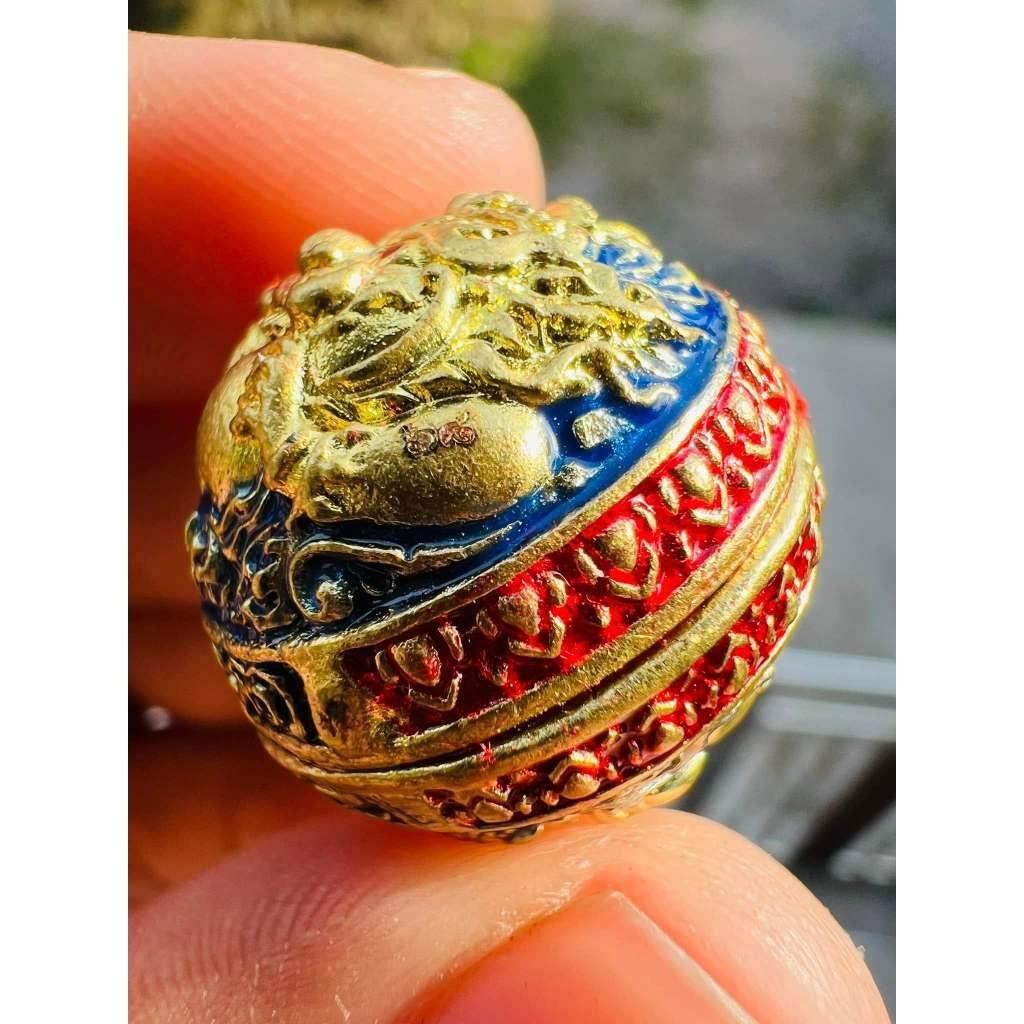 Mercury Grao Khao-Ao Amulet for Supreme Protection and Fortune Enhancement - First Edition Golden flesh with enamel