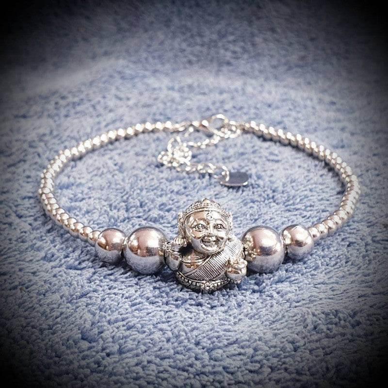 Thai Prosperity Bracelet for Business Success – White Gold Nang Kwak Charm Bracelet