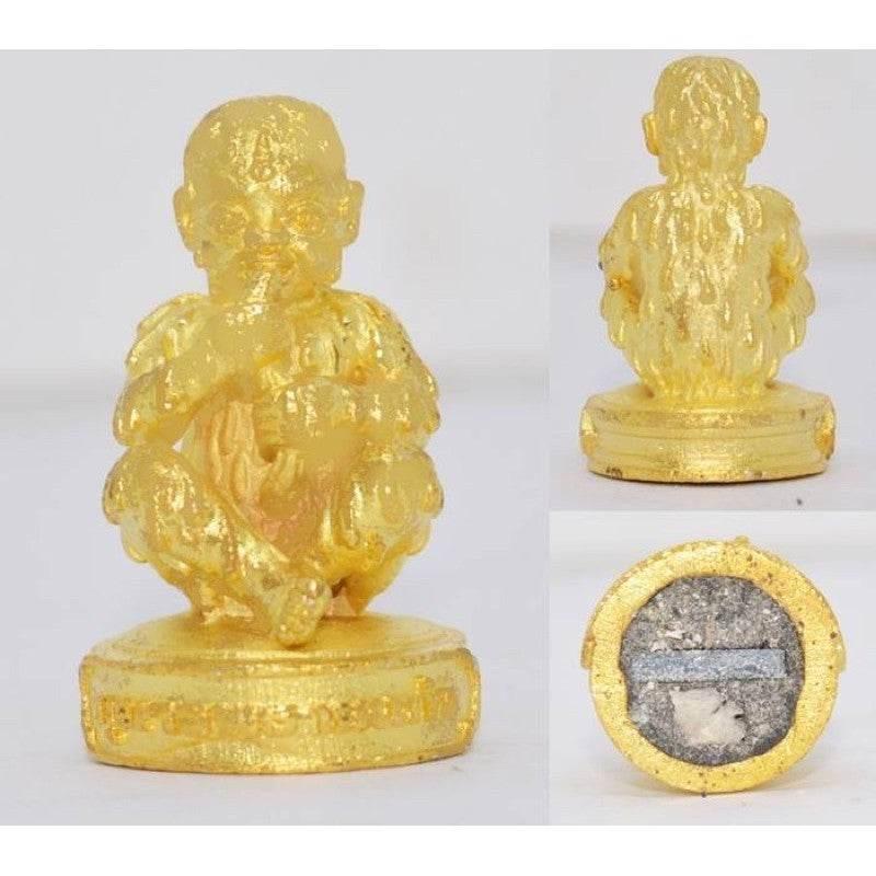 Kuman Thong LP Nenkaw 9 Forms - Wealth, Love & Popularity Magnet from Wat Ban Kaset Gold plated glass