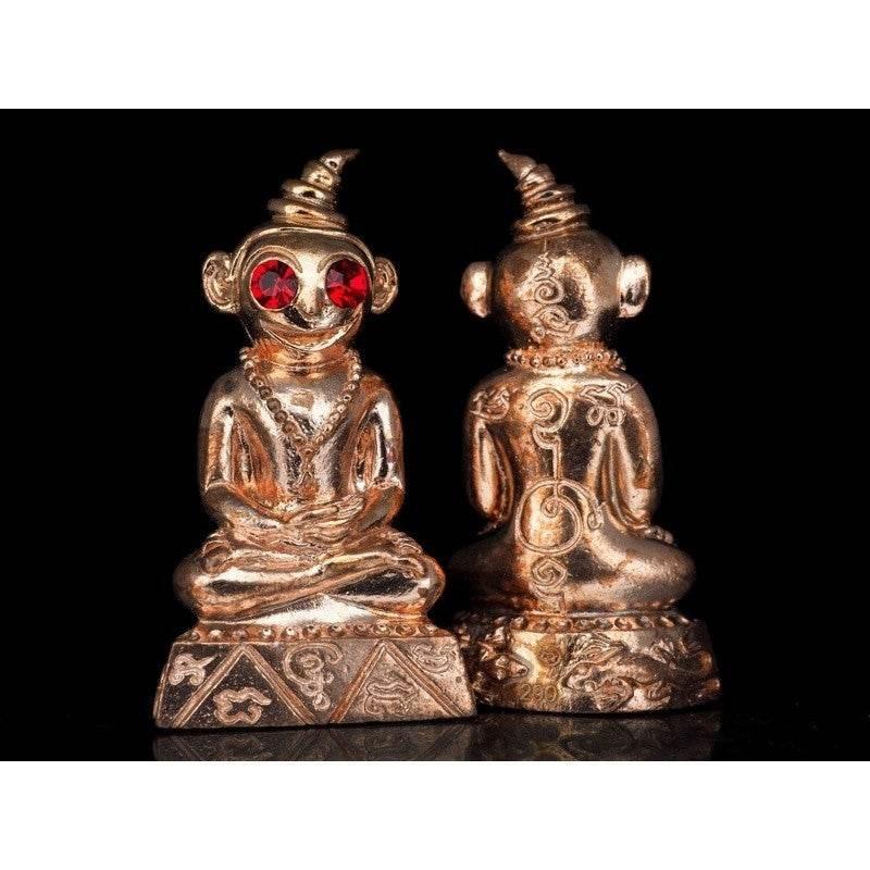 Phaya Ngang Amulet - Authentic Thai Love, Luck & Protection Charm by Master Kruba Dech Polished Copper