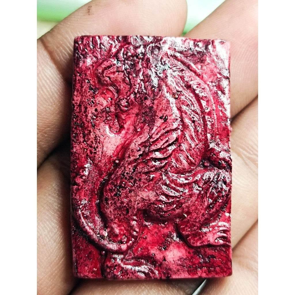 Phaya Smingprai Amulet by LP Ruay – Ultimate Protection, Charisma, and Fortune from Wat Ban Thung Santitham, Krabi Red coated with charming milk
