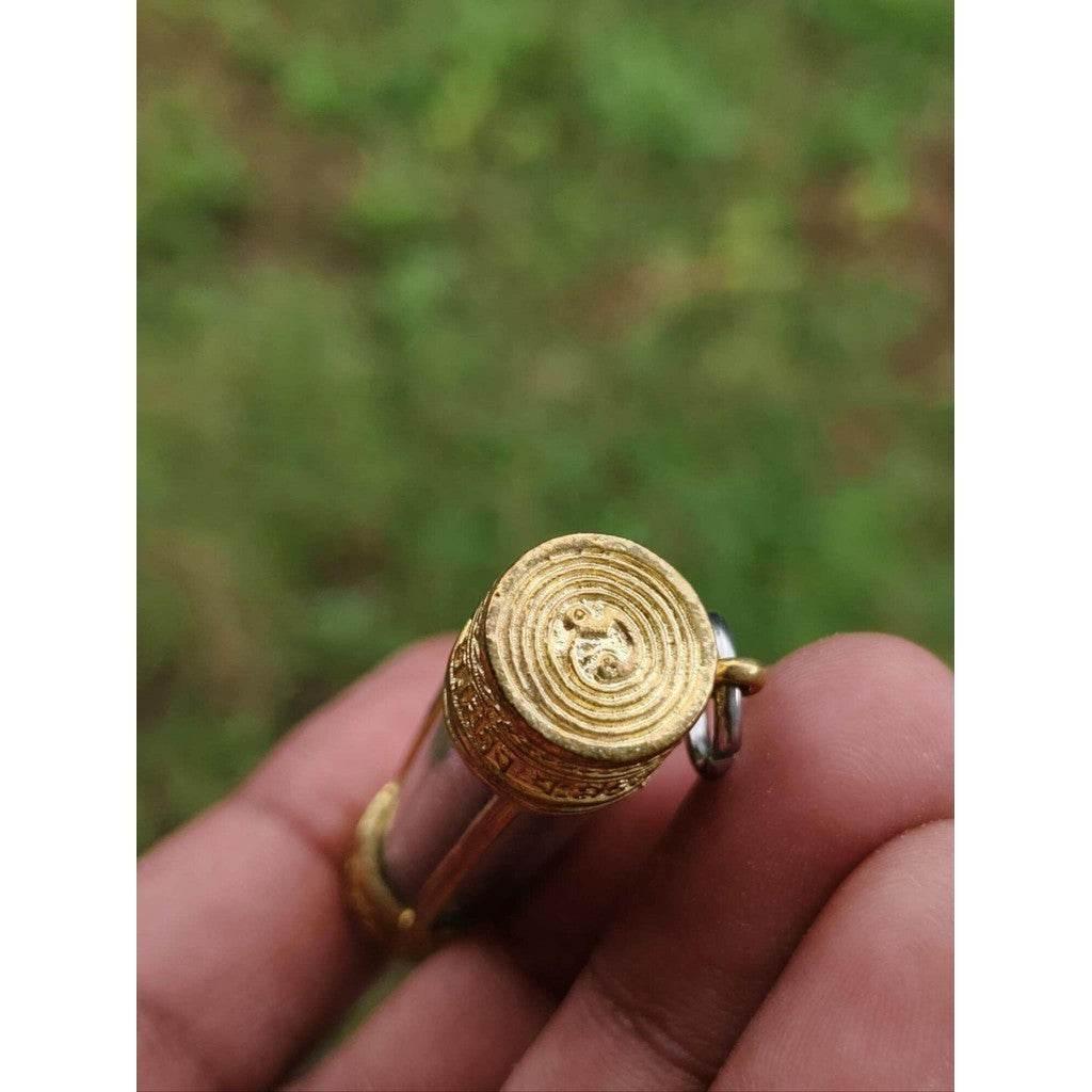 Narai Flip the World Amulet - Sacred Lead Talisman for Protection and Balance Transformation
