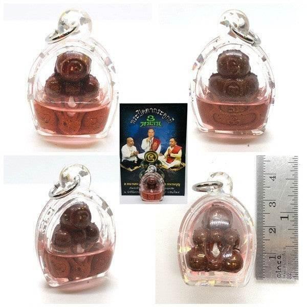 Ghost Bone Phra Pidta Amulet by 3 Lanna Masters - Potent Spirit Energy & Fortune