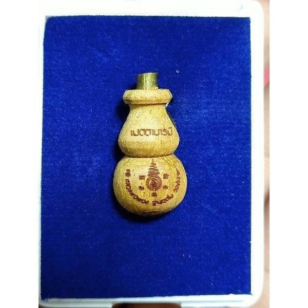 Nam Tao Wealth Amulet 88 - Sacred Three Saints Wooden Carving for Abundance and Compassion Jackfruit wood