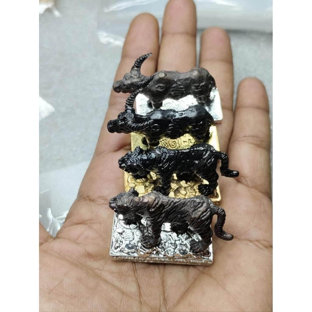 Mystic Tiger-Ox Amulet for Supreme Power and Prosperity from Wat Naitao