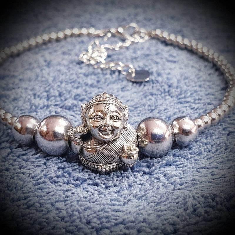Thai Prosperity Bracelet for Business Success – White Gold Nang Kwak Charm Bracelet