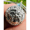 Supreme Mercury Amulet - First Edition Khao Or Rahu & Hanuman Unity Talisman for Ultimate Protection, Spiritual Alertness, and Fast Fortune Boost Silver plated lead
