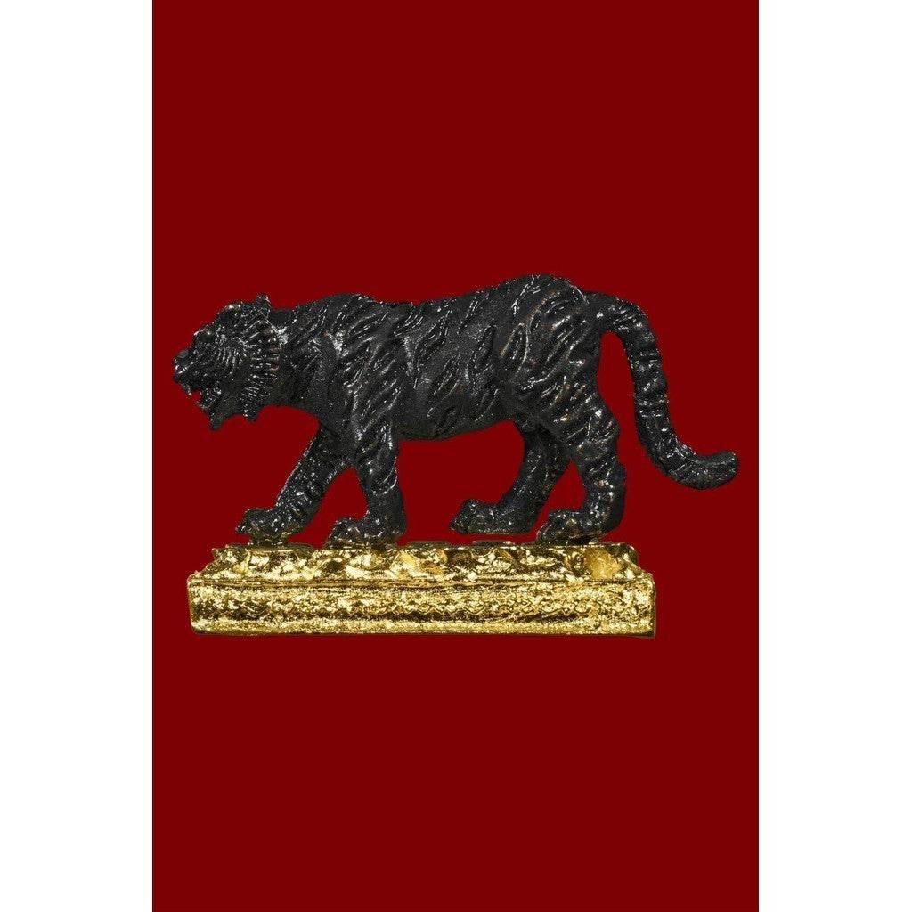 Mystic Tiger-Ox Amulet for Supreme Power and Prosperity from Wat Naitao Tiger the magical metal