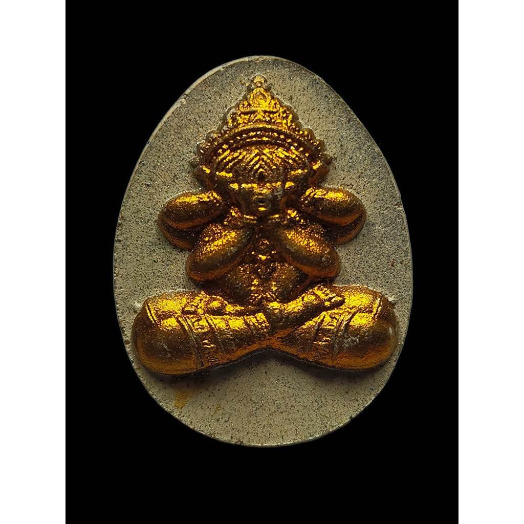 The Emperor's Eye-Closing Amulet - 100th Anniversary Sacred Edition for Prosperity, Invincibility, and Supreme Leadership Brush gold on the front and back