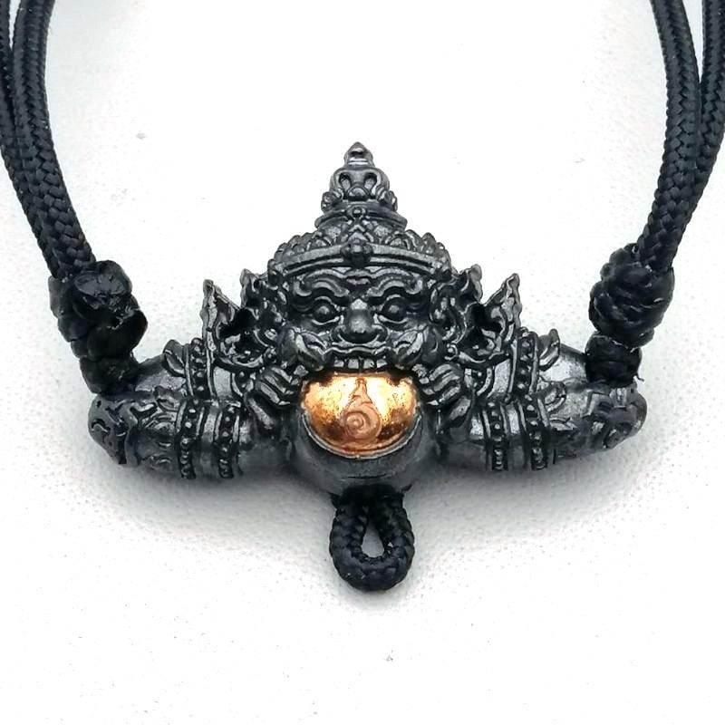 Rahu Power Necklace - Authentic Amulet for Wealth & Luck by Ajarn Plian, Khao Or Master