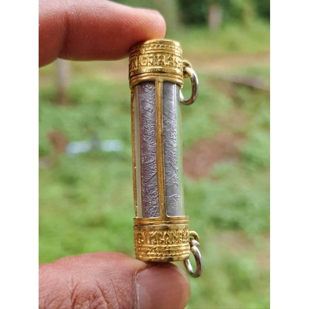Narai Flip the World Amulet - Sacred Lead Talisman for Protection and Balance Transformation