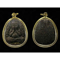 Phra Pidta Maha Lap Amulet by Luang Phor Whan, Wat Khlong Khun – Supreme Protection & Universal Wealth Framed in micron gold