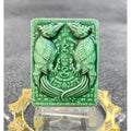 Thep Sarika Sitthichok Charm - Phor Than Nuan, Wat Saihra | Ultimate Attraction, Prosperity & Charm Amulet Green coating