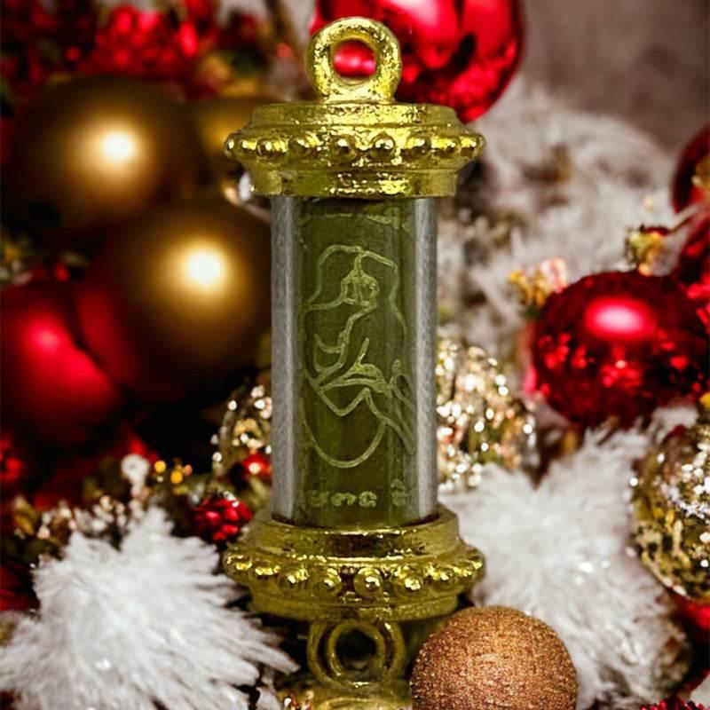 Dam Zen Takrut – Enchanted Charm Scroll for Irresistible Attraction and Prosperity | 黑色禅符 – 招财与魅力的极致神圣护符 Fuse Gold plated head