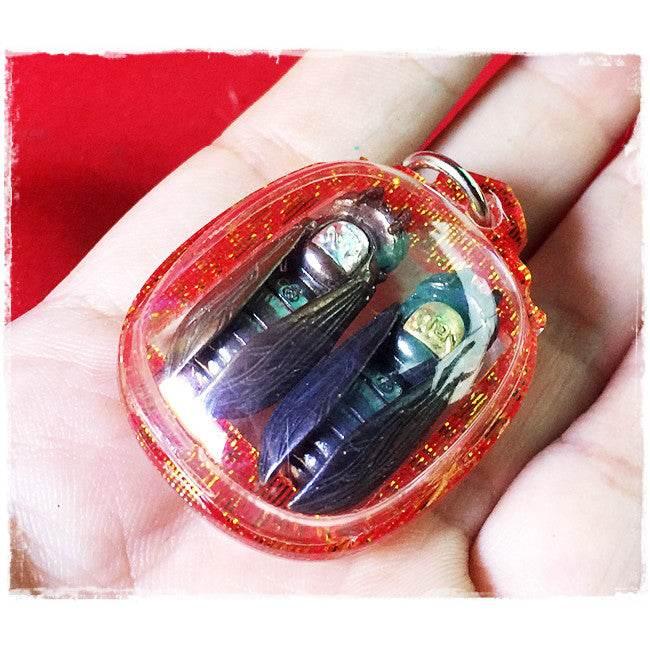 Tor Ngen Tor Thong Wasp Charm - Thai Prosperity Amulet for Business Success & Wealth