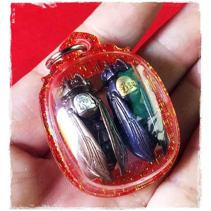 Tor Ngen Tor Thong Wasp Charm - Thai Prosperity Amulet for Business Success & Wealth