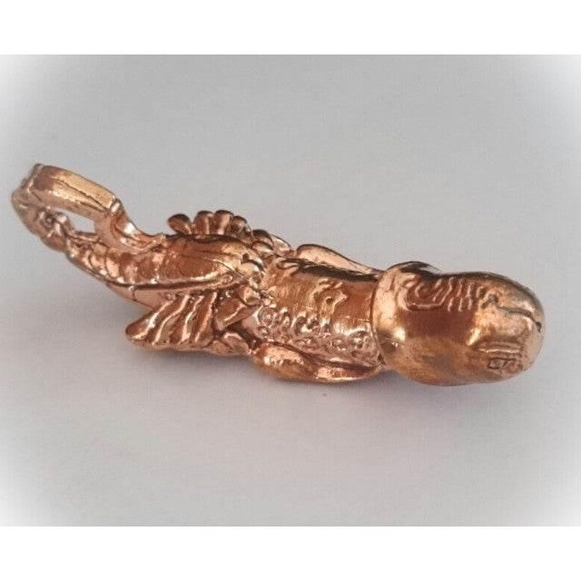 Plad Maengpong Wealth Summoner Amulet – Scorpion Officer for Prosperity & Metta | Consecrated by Luangpu Kru Ba Thammamuni Thitathammo, Mahasarakham