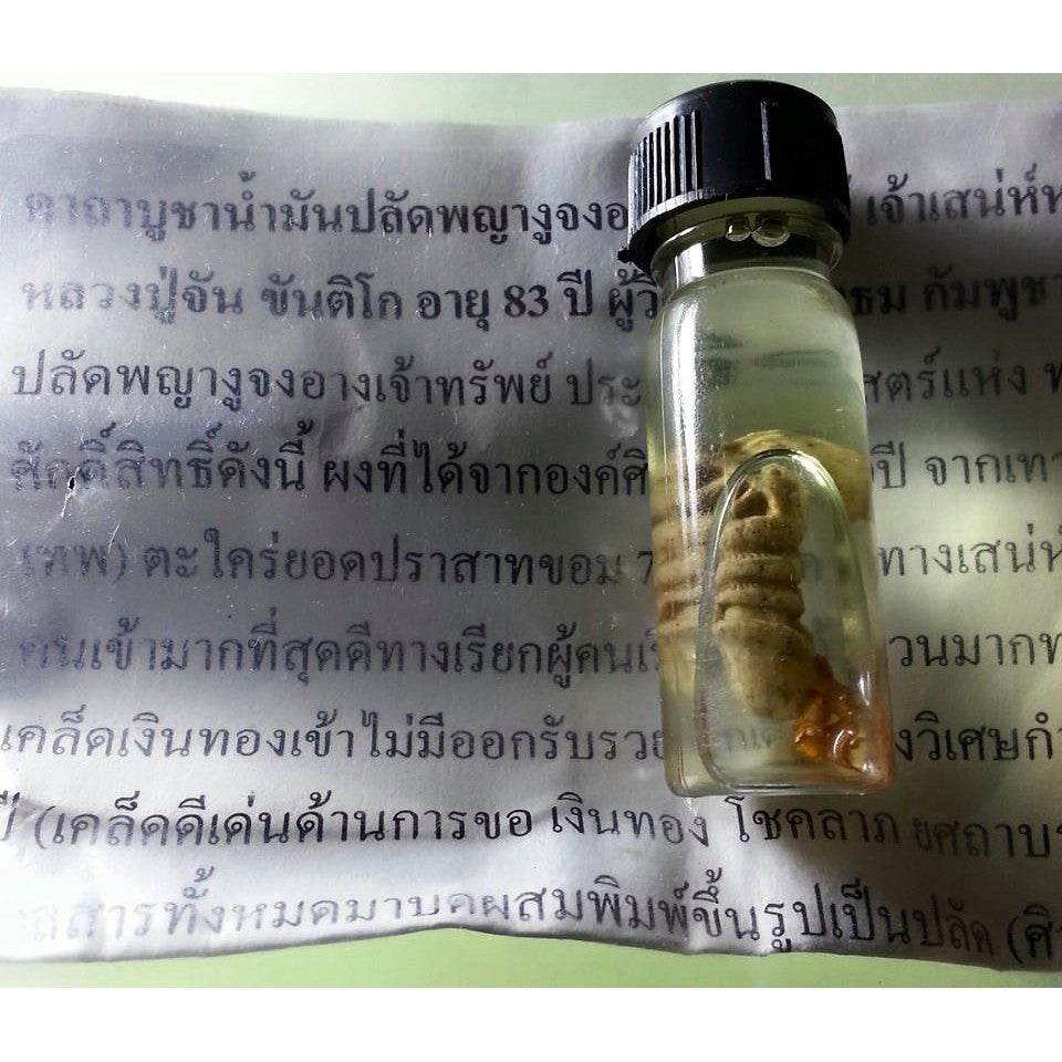 King Cobra Wealth Oil” – Seductive Power &amp; Endless Fortune! By Luang Pu Chan | Ancient Khmer Sorcery of 1,000 Years - Thai Blessing Co